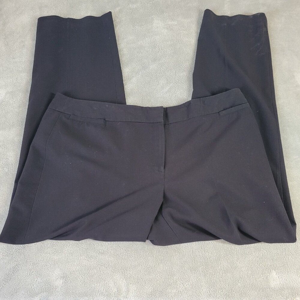 Liz Claiborne Audra Black Dress Pants SZ 18 Straight Leg Professional Work SL66E